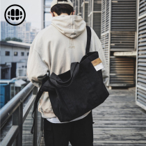 Mens bag Shoulder messenger bag Canvas bag handbag College student class bag Casual backpack Shoulder bag Female