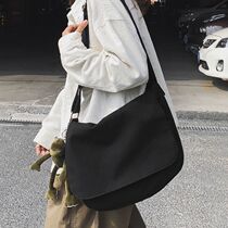 Large-capacity canvas bag male Japanese Harajuku tooling style postman bag tide student backpack casual shoulder messenger bag female