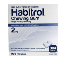 Spot New Zealand imports Novartis Habitrol nicotine cessation sugar chewing gum 384 grain 2mg fruit mint