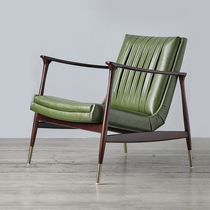 Moon shadow single sofa chair Nordic solid wood modern simple living room Small apartment American light Luxury balcony Leisure single chair