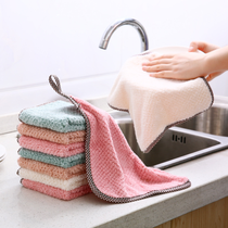 Thickened rag kitchen supplies housework cleaning cloth without falling hair not stained with oil dishcloth rubbing table dishcloth