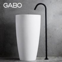 Guanbo GABO artificial stone column washbasin round art column basin Household cone washbasin 10220