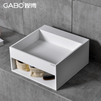 Guanbo simple square artificial stone table basin art basin Household sink basin Wash basin Wash basin 10123