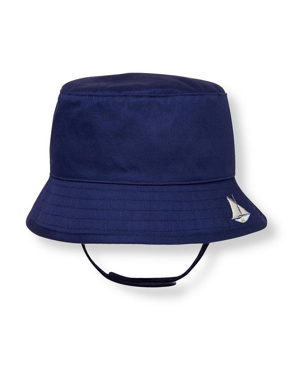 刺绣帆船图案0 18个月男童帽盆帽 and 不退不换janie - 帽子_便宜推