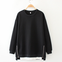 Middle-aged and elderly womens clothing fat mother plus fat plus size womens autumn fashion belly-covering sweater mothers middle-aged top