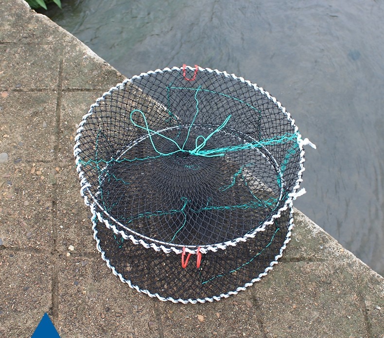 海用螃蟹笼子加粗折叠弹簧捕蟹笼龙虾网 捕鱼笼螃蟹笼抓螃蟹工具