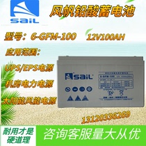 Sail 12V100AH lead-acid free maintenance storage battery 6-GFM-100 DC screen UPS EPS room spare
