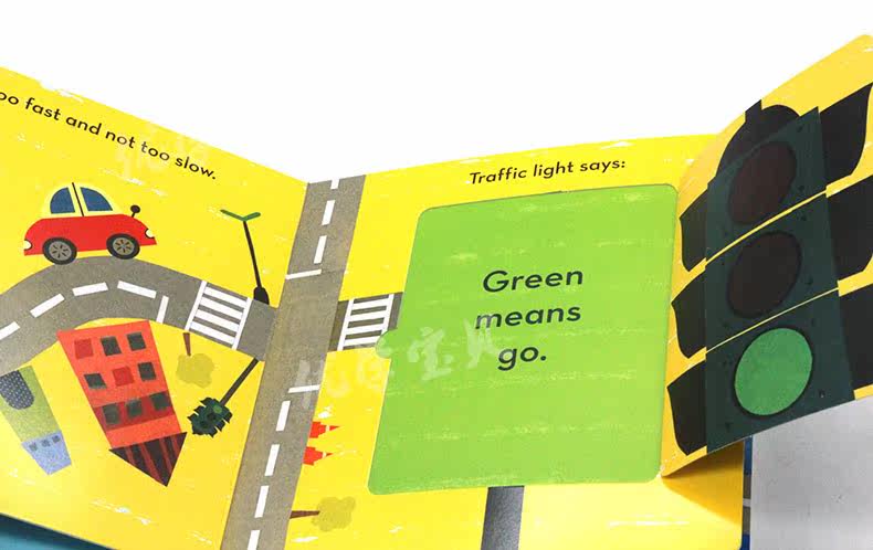 英文原版绘本 正版 red light, green light 红灯 绿灯 交通规则 纸板