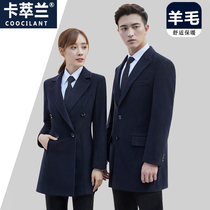 High-end wool and wool in a suit a long-term warm jacket a male-female business white-collar work-collar work-collar suit company