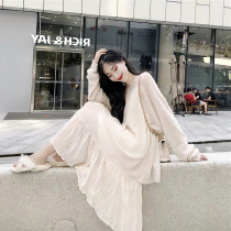 2021 New womens spring autumn clothing collection waist display slim and light extravagant high-end name Yuanyu Temperament Sumptu Superfairy