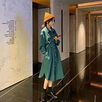 2021 new spring and autumn womens early autumn waist thin high-end light luxury celebrity temperament French jumpsuit skirt