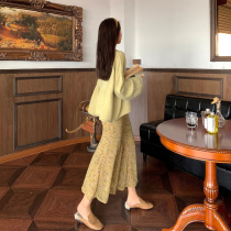 2021 new womens early autumn dress waist thin high-end big name design sense niche celebrity dress dress dress