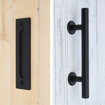 Barn door handle Embedded door handle Sliding door groove dark handle Cabinet black stainless steel handle Modern Jane Yue