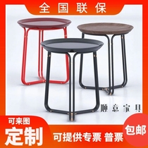 Spot high-end solid wood metal tea table edge a few hotel boilerplate table a few round dining room edge a few