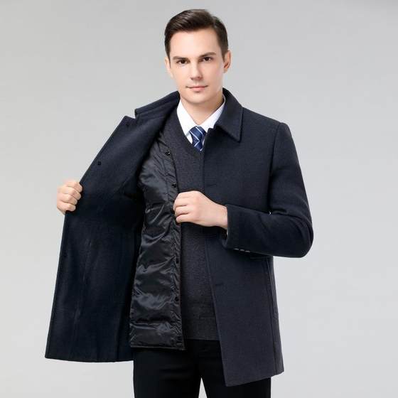 Fur double-sided fur coat for business men's mid-length middle-aged feathered sheep inner liner 9207-U high-end woolen windbreaker outer
Fur double-sided fur coat for business men's mid-length middle-aged feathered sheep inner liner 9207-U high-end woolen windbreaker outer