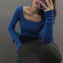 Klein's blue-collar sweatshirt woman's new retro self-cultivation in the fall of 2022 is thin and stripped underneath