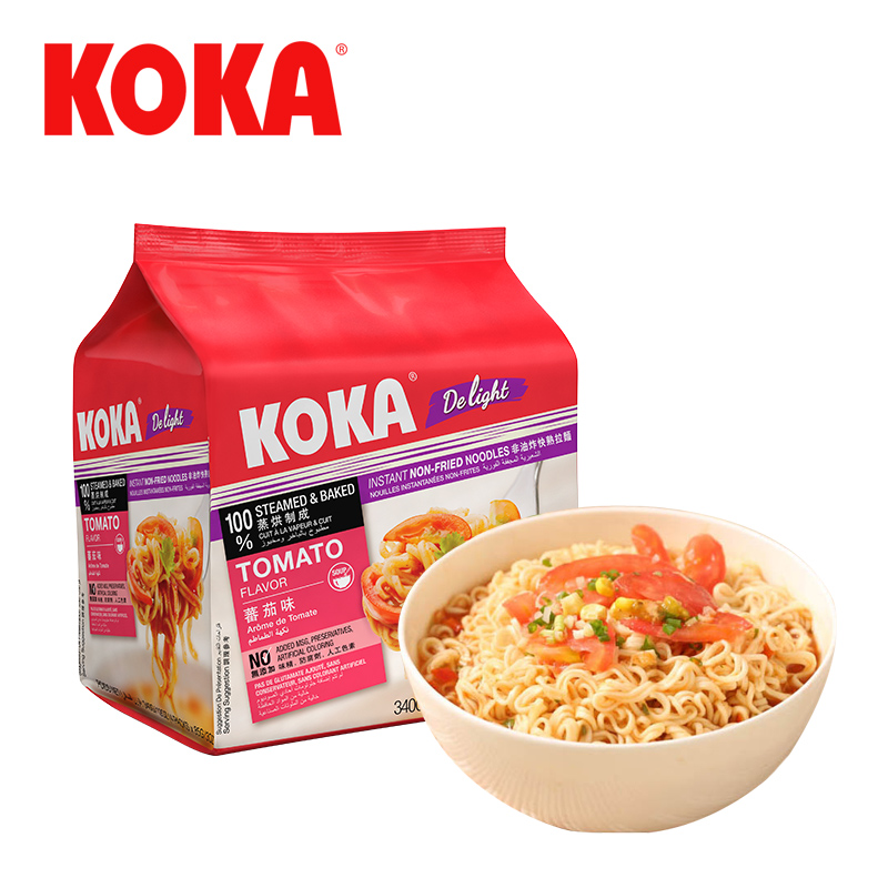 non-fried sinore imported koka bla pepper noodles tomato flavor chien soup qui-cooking instant noodles vegetarian instant noodles in s