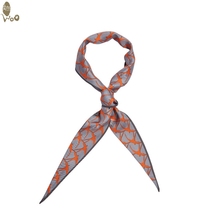 woo wuwuyan cultural and creative silk scarf female spring and summer fashion narrow and long fashion all-match mulberry silk scarf