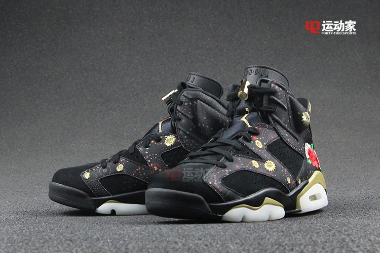 【42运动家】air jordan 6 cny aj6中国年刺绣 aa2495 aa2492-021