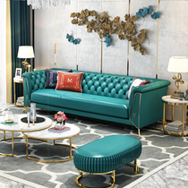 Light Lavish Real Leather Sofa Combined Postmodern Minima Small Household Type Head Layer Cow Leather Latex Willstyle Sofa 123 Packaged