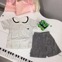 Striped printed short-sleeved suit QQ4354 A1(103)