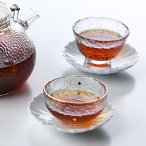Heat Resistant Glass Tea Cup Kung Fu Tea Cup Hammered Glass Tea Mug Glass Tea Cup Toppint Cup
