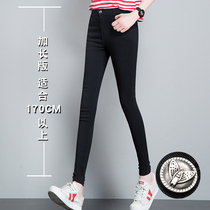 The children with trousers are tall In 2022 the new high waist tight pencil little foot black pants women wear in summer