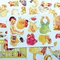 Super cute baby retro paper doll change paper doll paper doll change