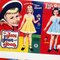 JANE JEAN and JOAN Vintage paper doll dressup paper doll dressup