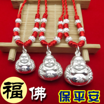 999 Pure Silver Buddha Pendant Bifacial Silver Buddha Mallever Lady Necklace Pendant Send Mom Birthday Presents safe and healthy