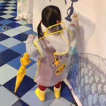 Children's raincoat set kindergarten boys and girls baby children students waterproof coat cape transparent poncho