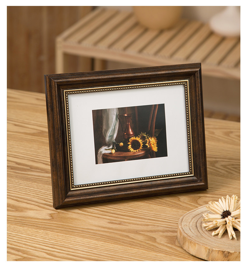 复古画框装裱创意8寸10寸12 a4相框组合照片墙横竖7寸6寸相框摆台