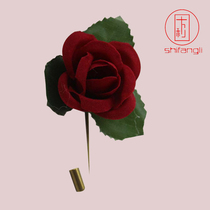 Buddhist Supplies Monastery Law Society flowers Red Rose Chest Flower Brooch Brooch Small Number Buddha Buddhist Fig.