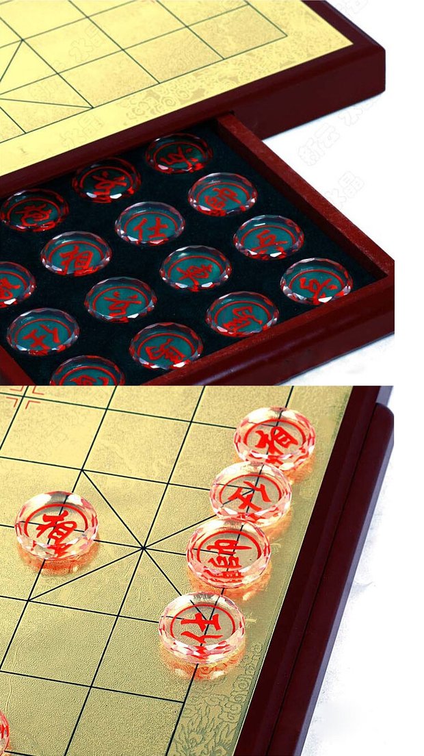 象棋水晶象棋套装棋盘家用学生培训大号送长辈父亲生日礼物