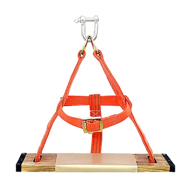 safety construction of external wall of high-altitude rope operation with hanging board small hanging basket spider man elm widened plank hanging rope skateboard.