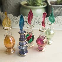 Egyptian folk craft hand blown home furnishings fragrance bottle I (small 8-10cm high
