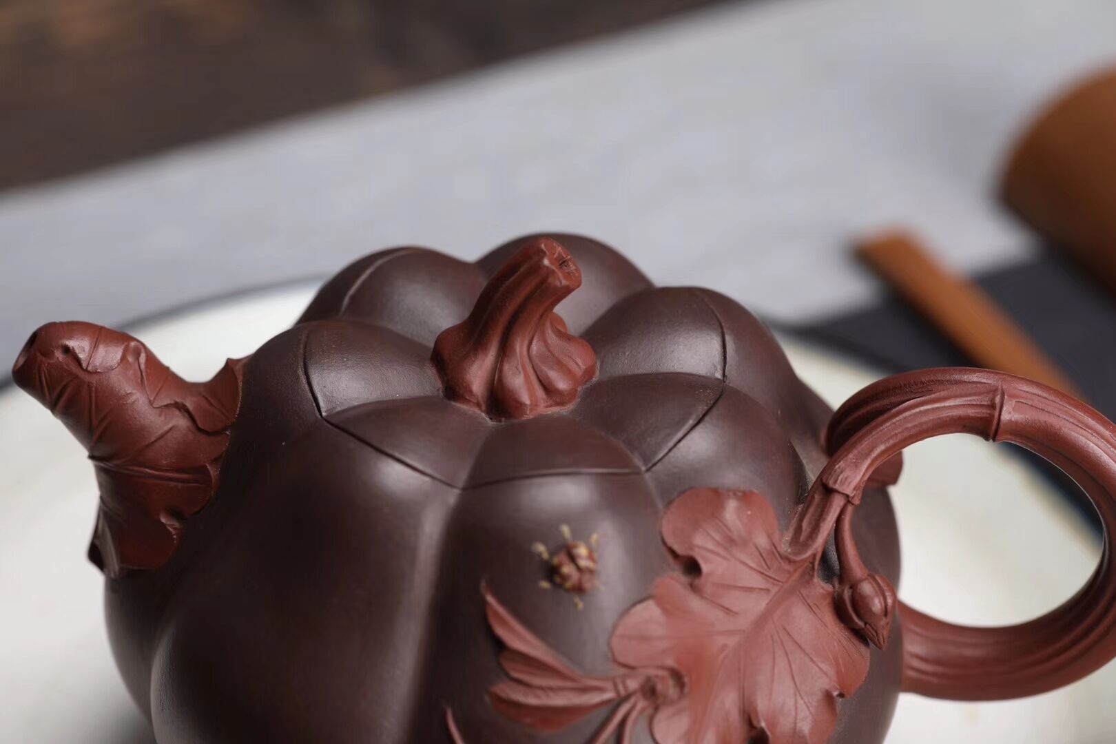 宜兴紫砂茶壶名家泡茶壶国工王红娟纯手工原矿紫泥红泥双色南瓜壶