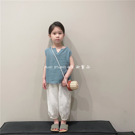 Muxi Children's Products 2025 Summer Korean Version Boys and Girls's Forest Sleeveless Vest Baby Cotton Garment Literary Top Soft Grilled
Muxi Children's Products 2025 Summer Korean Version Boys and Girls's Forest Sleeveless Vest Baby Cotton Garment Literary Top Soft Grilled