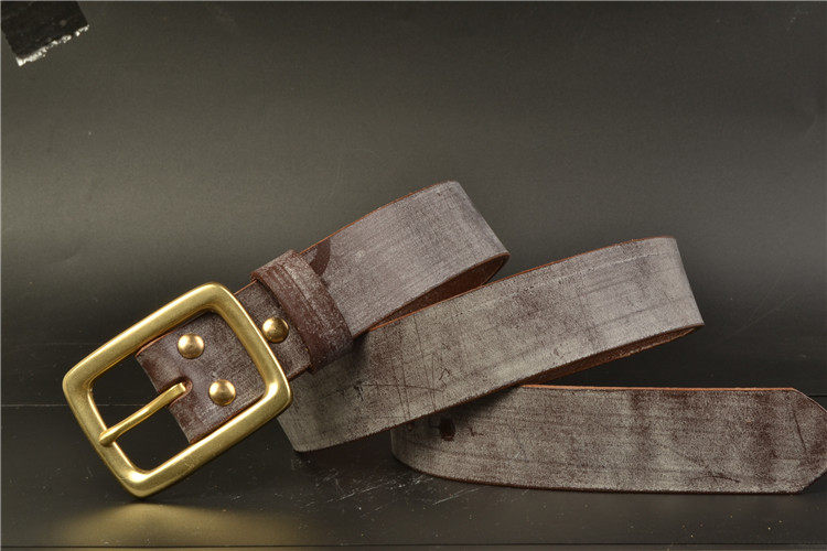 英国马缰革腰带男款休闲百搭头层牛皮植鞣革透染高档耐用手工皮带