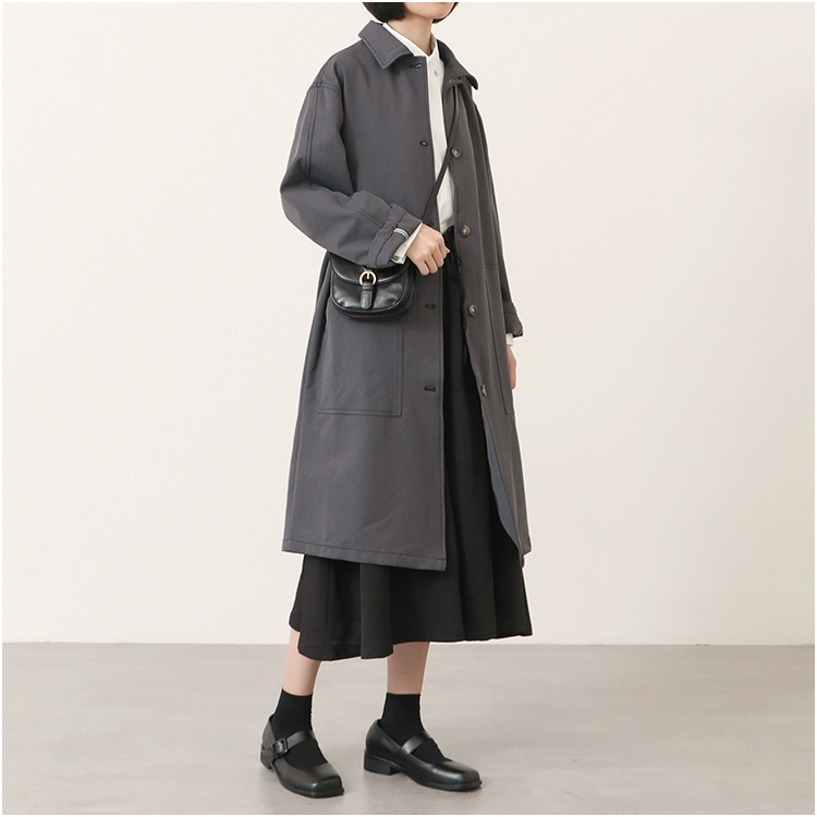 Quan Bạch Nhật Bản áo gió dài trung niên cổ điển 2021 nữ kaki rộng và áo khoác mùa xuân và mùa thu quần áo dài tay của phụ nữ mới - Trench Coat