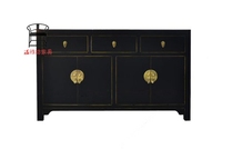 New Chinese Dining Side Cabinet Modern Solid Wood Wine Cabinet Living-room Storage Containing Cabinet Restaurant Cabinet Minima Light Lavish Furniture