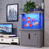 2021 new fish tank light luxury fish tank against the wall screen fish tank screen lazy people do not need to change the bottom filter