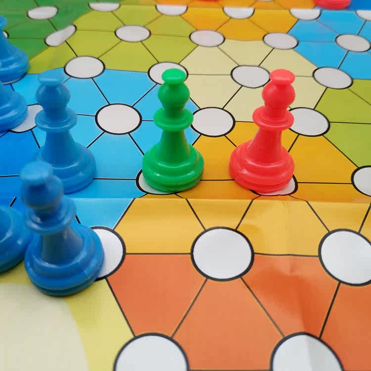 包邮儿童跳棋益智玩具大号磁性棋盘学生磁石跳跳棋六角游戏棋男女_双