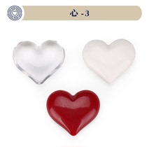 Boko Mental Sand Sand Disc Game Black Red White Hearts -3 Pieces Acrylic Peach Hearts Transparent Simulation Scene Toys