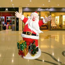 Cartoon character FRP Santa Claus Little Snowman Sculpture Street Christmas Decoration Santa Claus Sculpture