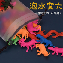 Childrens soaking water becomes bigger toys water elf water raising ocean baby water swelling animal dinosaur kindergarten creativity