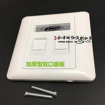 AMP Double-mouth Panel Anpu Network Panel Luxury thickened AMP Double-hole Network Line Phone Panel Two-mouth Panel