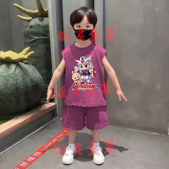 Summer rag cloth thin vest shorts suit men and girls loose sleeveless vest top cartoon clothes
Summer rag cloth thin vest shorts suit men and girls loose sleeveless vest top cartoon clothes