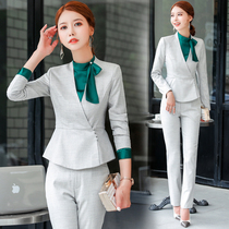 Professional suit Female socialite temperament stewardess uniform suit beautician Jewelry store test dress front desk overalls