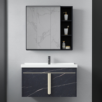 304 stainless steel bath room cabinet Composition minimalist modern small family washroom washstand Home wash washbasin